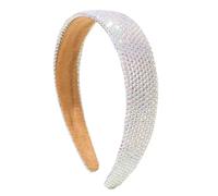 Diadema de Diamantes de Imitación Diadema sencilla de ala ancha cubierta diamantes: un accesorio for el cabello brillante y versátil(Color2)