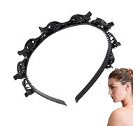 Diadema de doble capa para el pelo, diadema fina para niñas, herramienta | de estilo elegante para trenzas, práctico accesorio para el cabello para mujeres y niñas, ideal para regalo del día de la mad