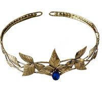 Diadema de elfo con colgante de cristal, corona vintage brillante, diademas de elfo, novias, tiaras de boda, fiesta de graduación, princesa, diadema, joyería, tocado (8 1 unidad (paquete de 1))