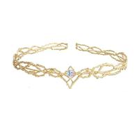 Diadema de elfo, tocado de elfo, tocados de corona de elfos, accesorios for el cabello nupcial con circonita en forma de gota de agua, diadema unisex, accesorios de joyería for accesorios de cosplay(O