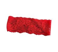 Diadema de encaje, accesorio floral decorativo, color rojo | Estilismo del cabello, preparación de maquillaje, atuendo informal, acabado