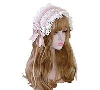 Diadema de encaje con estrellas para sirvienta, tocado con volantes, cinta, lazo, horquilla, vintage, cosplay, fiesta, accesorios para el cabello