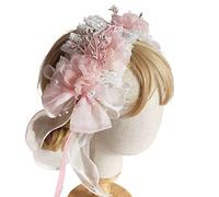 Diadema de encaje con flores para mujer, hecha a mano, con banda para el pelo, accesorios para el cabello, joyería para el cabello de boda, joyería delicada para el cabello de boda para damas de honor