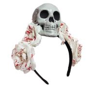 Diadema de encaje de diablo de Halloween para novia, sangre oscura, para carnaval, fiesta, hecha a mano, disfraz de diablo