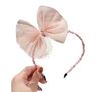 Diadema de encaje de princesa con lentejuelas brillantes para niñas, diadema de malla para fiesta de cumpleaños, diademas para mujer, diademas para mujer con botones, diadema con botones para la cara
