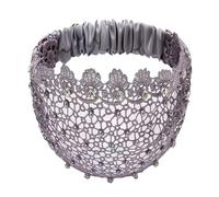 Diadema de encaje, diseño vintage de diamantes de imitación, 15 x 25 cm, diadema floral, envoltura para el pelo de perlas, estilo de encaje elástico, ideal para salidas diarias, , citas