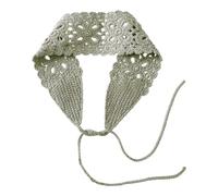 Diadema de encaje floral de punto con flores de ganchillo, banda elástica para niñas y mujeres, casual, transpirable, accesorio para el pelo calado