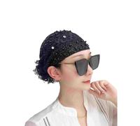Diadema de encaje floral para mujer, diadema gruesa, paquete de diademas, diademas elegantes para mujer, diademas de encaje para mujer (negro, talla única)