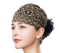 Diadema de encaje floral - Perla, Accesorio para diadema, Aro para el cabello de tela | Gorro de para mujer, uso diario, boda, viaje, decoración para el cabello, estilo ligero y cóm