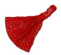 Diadema de encaje hueca para mujer, banda ancha elástica, suave, turbante fina, antideslizante, banda elástica para yoga, fitness, correr, gimnasio, rojo