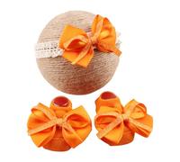 Diadema de encaje suave y transpirable y calcetines antideslizantes con detalle de lazo, elegante conjunto de calcetines de encaje