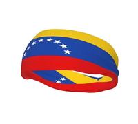 Diadema de entrenamiento con la bandera de Venezuela que absorbe la humedad, bandas para el sudor para correr, ciclismo, fútbol, yoga, diadema para mujeres y hombres