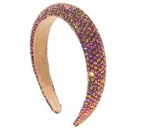 Diadema de esponja de diamante con temperamento Gypsophila brillante personalidad para lavar la cara y el cabello, accesorios para el cabello, color café