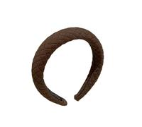 Diadema de esponja pequeña con forma de rombo y parte superior craneal alta a juego for mujeres y niñas(Brown)