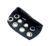 Diadema de estilo punk de moda con ojales huecos y influencia de metal rock para mujer, diadema elástica de metal rock