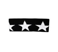 Diadema de estrella de cinco puntas, unisex, resistente al desgaste, antideslizante, súper suave, accesorio para el pelo con patrón, banda decorativa versátil, color negro