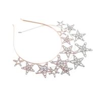 Diadema de Estrellas de Metal Pedrería, 2 Piezas para Fiesta