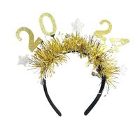 Diadema de feliz año nuevo 2024 con lentejuelas brillantes y estrella, tocado decorativo para festividades, celebración, fiesta 2024