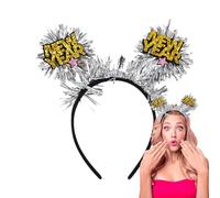 Diadema de feliz año nuevo,Diadema de feliz año nuevo 2025 - para aros para el cabello - Diadema 2025 para celebraciones de Año Nuevo Accesorio para el cabello