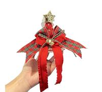 Diadema de Feliz Navidad, diseño a cuadros rojos, con lazo, accesorios para el cabello, accesorios para el cabello, suministros para fiestas