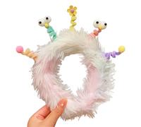 Diadema de felpa con dibujos animados para mujer, diadema peluda de muñeca fea para disfraz, tocado para lavar la cara