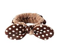 Diadema de felpa con lazo y estampado de leopardo, turbante elástico para lavar la cara, spa, maquillaje