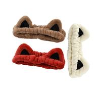 Diadema de felpa de gatito para lavar la cara, diadema para niña, absorbente para el sudor, para mujeres, maquillaje, deportes