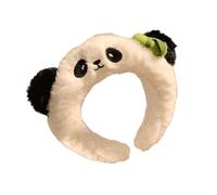 Diadema de felpa ligera con diseño de panda, ajustable, para niños, adolescentes y fanáticos del panda