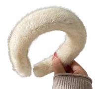 Diadema de felpa para mujer, delicada piel sintética, diseño de diademas antideslizantes, diademas para niñas dulces, suministros de yoga, lavado de cara, diademas para mujer, diadema para lavar la