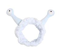 Diadema de felpa para mujer, divertida diadema de caricatura con ojos de caracol, banda elástica para el pelo, color caramelo, turbante de maquillaje