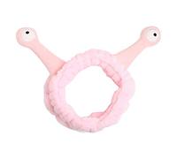 Diadema de felpa para mujer, divertida diadema de caricatura con ojos de caracol, banda elástica para el pelo, color caramelo, turbante de maquillaje