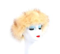 Diadema de felpa peluda de invierno para mujer con orejeras elásticas multicolor
