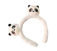 Diadema de felpa suave con diseño de panda de dibujos animados, cómoda y moderna, decoración para el cabello para niñas y mujeres