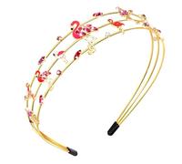 Diadema de flamencos con cristales rosados, diadema divertida de verano tropical, vacaciones, flamencos, para niñas, regalos de fiesta de cumpleaños