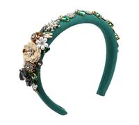 Diadema de flor de diamantes de imitación para mujer accesorios de diadema ancha para mujer fiesta boda EN8
