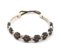 Diadema de flores bohemias para mujer, estilo vintage, étnico, cuerda de algodón, accesorio para el pelo, hecho a mano, tocado de punto, para fiesta, accesorio para el pelo