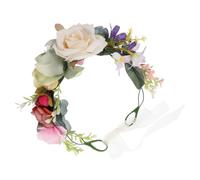 Diadema de Flores Cabeza, Tocado de Novia Ligero de Tejido | Estilo Simple, Romántico y Elegante, Uso Seguro, Adecuado para Bodas y Peinados de Dama de Honor