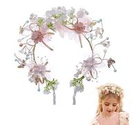 Diadema de Flores Comunion Diadema Golden Decoracion Pelo Niña Adorno Pelo Niña Comunion Fit Princess Flower Girl Bridesmaid