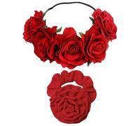 Diadema De Flores De 1 Pieza Y Cuerda Para El Cabello De Flores De 1 Pieza, Tocado De Fiesta, Tocado Elástico, Tocado De Decoración De Flores, Accesorios De Peinado