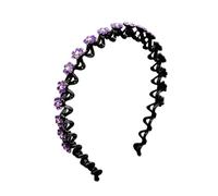Diadema de flores de diamantes de imitación, diademas decorativas con dientes, clips trenzados de flores de ciruelo para mujeres, gorro de lavado facial para niñas, peine ondulado, dientes, horquilla