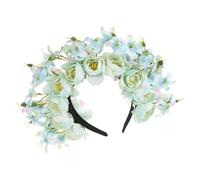 Diadema de flores de doble cara con flores de Méxica para mujer, accesorios para el cabello para la playa