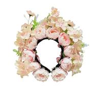 Diadema de flores de estilo chino, elegantes diademas florales artísticas de seda, guirnaldas para el pelo para mujer