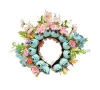 Diadema de flores de estilo chino, elegantes diademas florales artísticas de seda, guirnaldas para el pelo para mujer