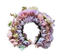 Diadema de flores de estilo chino, elegantes diademas florales artísticas de seda, guirnaldas para el pelo para mujer