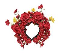 Diadema de flores de estilo chino, elegantes diademas florales artísticas de seda, guirnaldas para el pelo para mujer