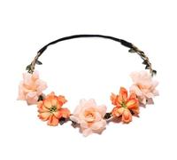 Diadema de flores de rosa, accesorios para el cabello, tocado de hada, tocados de novia para playa, accesorios de boda