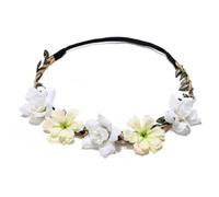 Diadema de flores de rosa, accesorios para el cabello, tocado de hada, tocados de novia para playa, accesorios de boda