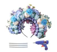 Diadema De Flores - Diademas De Flores Para Mujer, Diadema Con Emblema De Flores, Diadema Con Corona De Flores | Diadema Para Cosplay, Kit De Manualidades Para Diadema Para Bodas, Diademas Dec