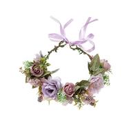 Diadema de flores, guirnalda de rosas for la cabeza, banda for el pelo, corona, corona de tela bohemia, accesorios for fotos, accesorios de boda y Festival