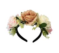 Diadema de flores naturales para playa, boda, fotografía, día de San Valentín y fiesta, reunión, disfraz, diadema